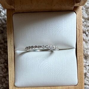10k White Gold Moissanite Band
